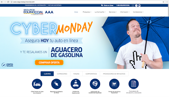 Seguros Equinoccial trae sorpresas en este Cyber Monday
