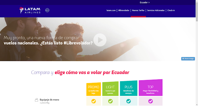 LATAM Airlines lanza nuevas tarifas para vuelos domésticos en Ecuador